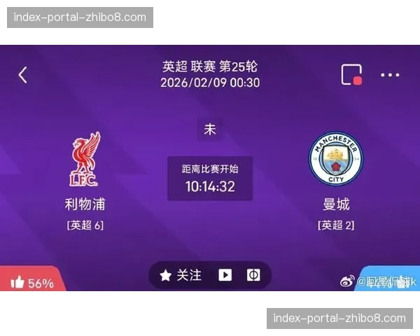 曼城迎战利物浦，2025-26赛季英超争冠天王山之战前瞻